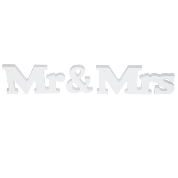 Mr&Mrs Treddekorasjoner for Bryllup Valentinsdag Romantisk Ornament Tykkelse 1,2 cm