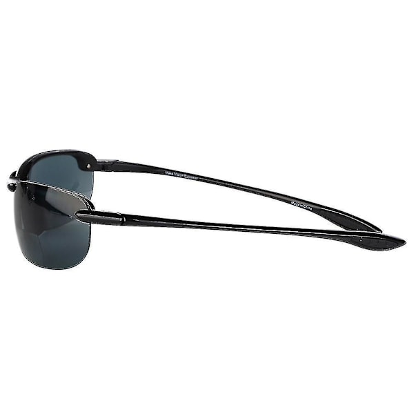 Svart polariserte bifokale lette solbriller - 1.00 Svart1.75