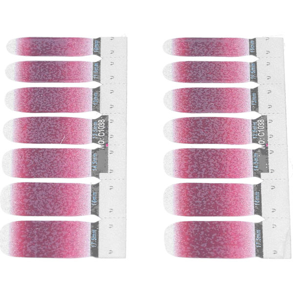 Gradient Nail Art Transfer Sticker Självhäftande nagellacksremsor Full Wraps Dekaler(38)