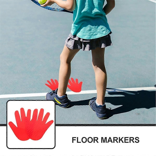 Hand Golvmarkeringar Golvemblem Mattor Områdesmattor Tennis Spot Markörer kompatibla med Gymgolv Platsmarkeringar Spots Handform