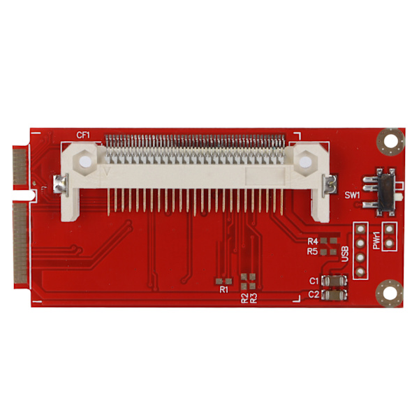 Adapterkort Bærbar Rød Plade CF-kort til PCI-E Konverter til Windows3.1/ Win7/Win8/ Vista/ NT4 / 98SE/Linux