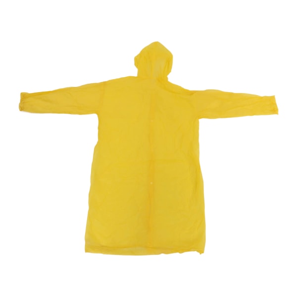 Bærbar regnfrakke Universal Vandtæt regntøj med hætte og ærmer Genanvendeligt regntøj til unisex voksne Gul