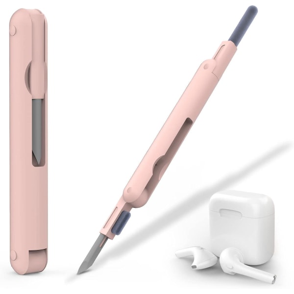 Rose-rensesett, hodetelefonrenseverktøy, Bluetooth-rengjøringspenn med silikonspiss, ørepropper børste øretelefonrens, hodesettrens
