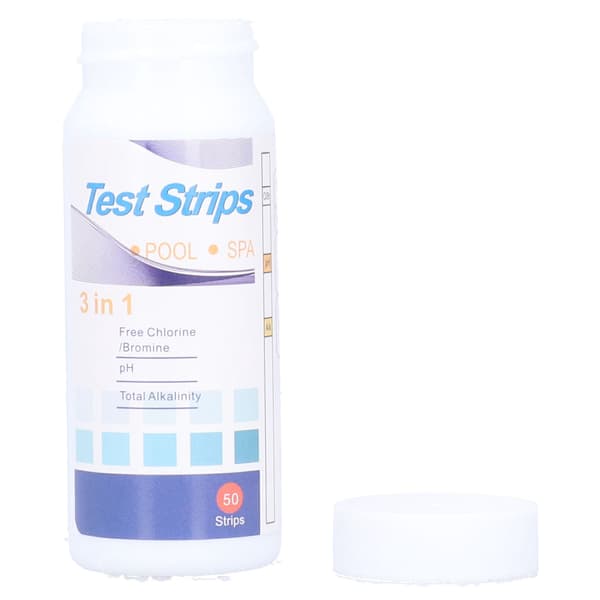 50 stk 3-i-1 Spa Basseng Vann Teststrimler Fritt Klor/Brom PH Alkalitet Testpapir