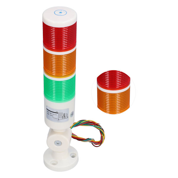 BERM Signal Tower Alltid Ljus 3 Färg LED Ljus Fällbar Varningsenhet med Summer AC220V