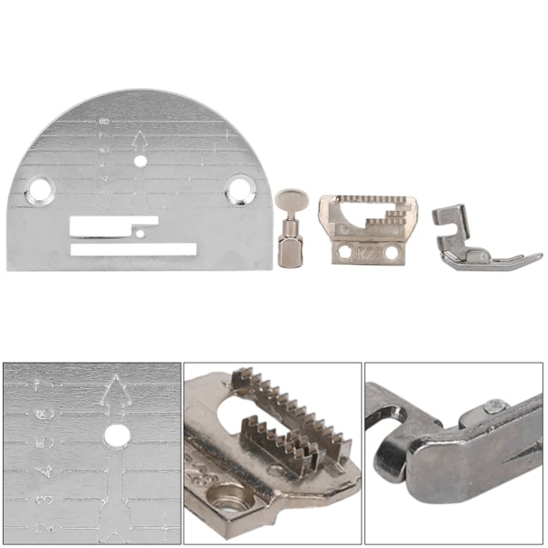 Metallnålplateklemme Sagetannfotpressersett for hjemmesymaskin
