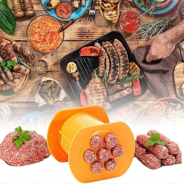 Manuaalinen makkarakone, lihamylly makkaroiden valmistukseen, hodarimuotti, grillitarvikkeet, 7