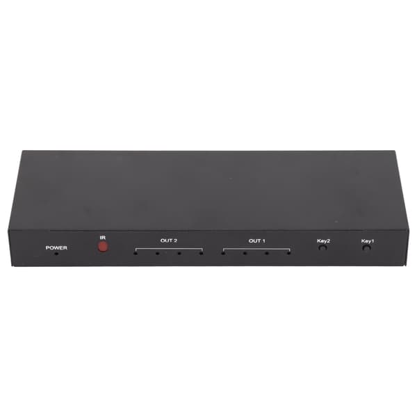 4x2 HD Multimedia Interface Splitter Stöd Ultra HD 4K X 2K 3D 1080P med fjärrkontroll och strömadapter 100‑240VUS-kontakt