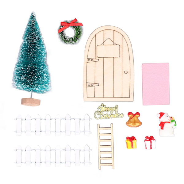 Dukkehus juledekoration 1:12 miniature scene levende form udsøgt design dukkehus tilbehør