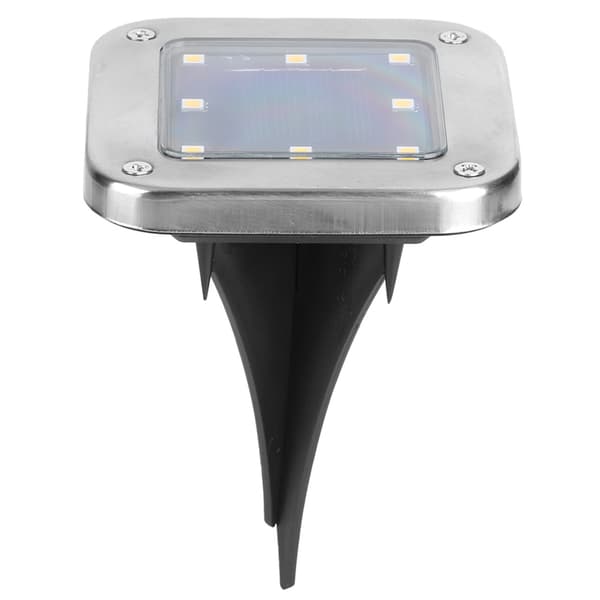4 stk. 8LED Solcelle Nedgravd Lys Underjordisk Lampe Utendørs Gangvei Hagedekorasjon