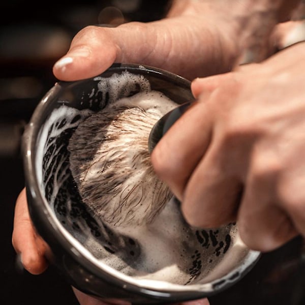 Beste barbering garantert - Ren grevlingbarberkost, svart håndtak