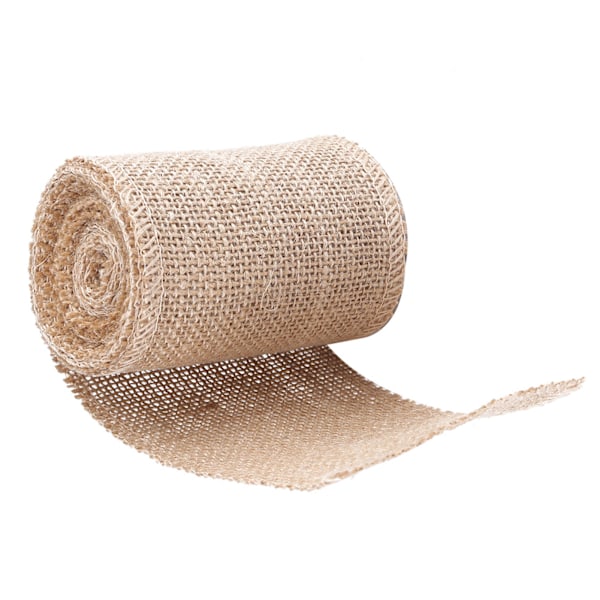 Jute Hessian tyg för att göra julfestdekorationer (bredd: 10 cm)