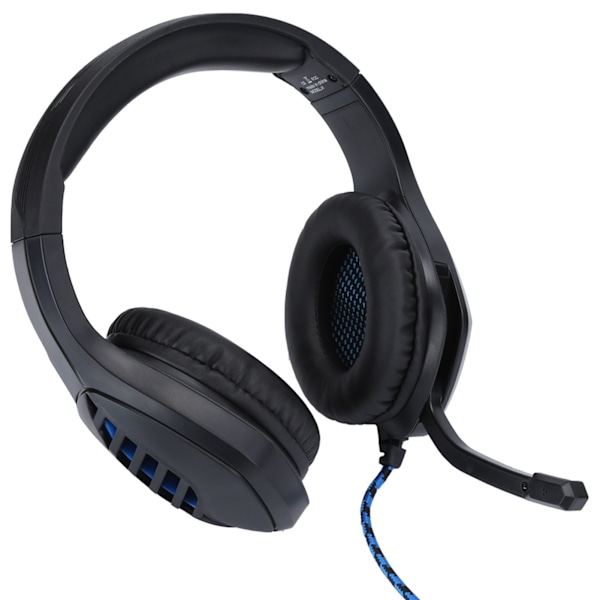 Kuulokemikrofonit J1 Head Band -tyyppiset kuulokkeet Peliluurit 50 mm stereokaiutin mikrofonilla Musta ja sininen
