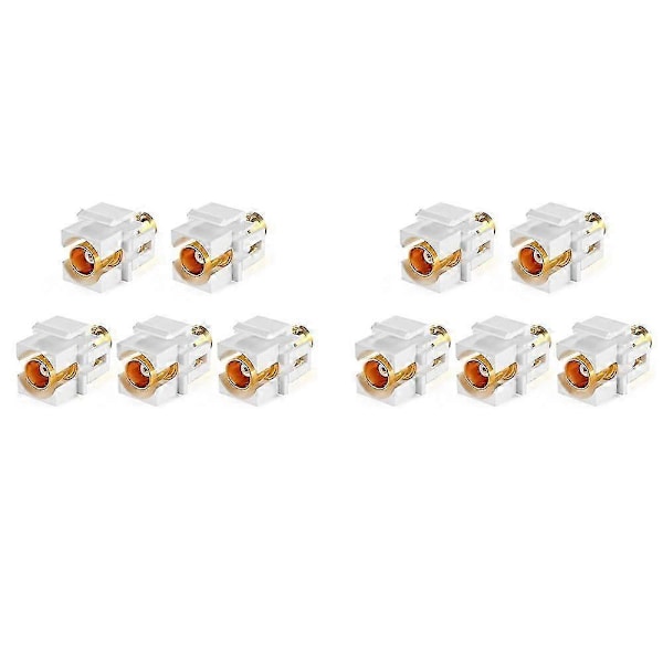 10-pack BNC Jack-insats kompatibel med BNC-kablar Vägguttag, BNC-insats, F/F SDI-kabeluttagsadapter med TV Ja