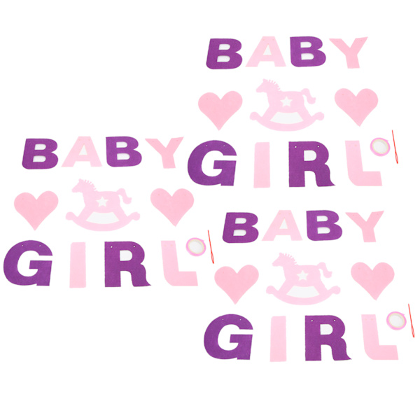 Baby Shower Banner Natural Nonwovens Hand Crafted Reusable Durable Bright Colors Baby Girl Banner