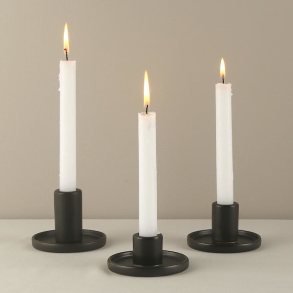Smalnende Lysestaker Sett - 3cm Høy - Passer Standard Lys - Høstborddekorasjon/Bryllupsbordpynt