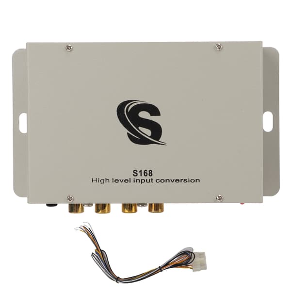 Bil Line Output Converter IC-krets 2 til 4 Unngår støy REM-funksjon Høy til lav stemmefrekvenskontrollenhet DC12V