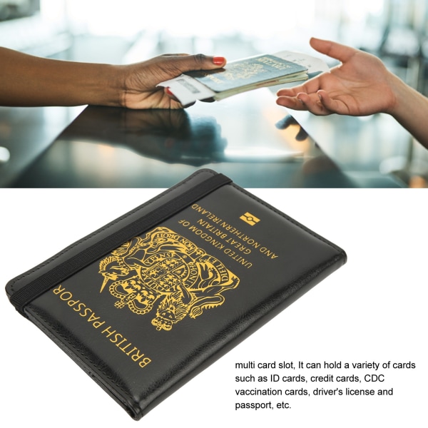 Anti-tyveri vandtæt pascover med elastisk bælte - Multicard rejsetaske til ID-kort