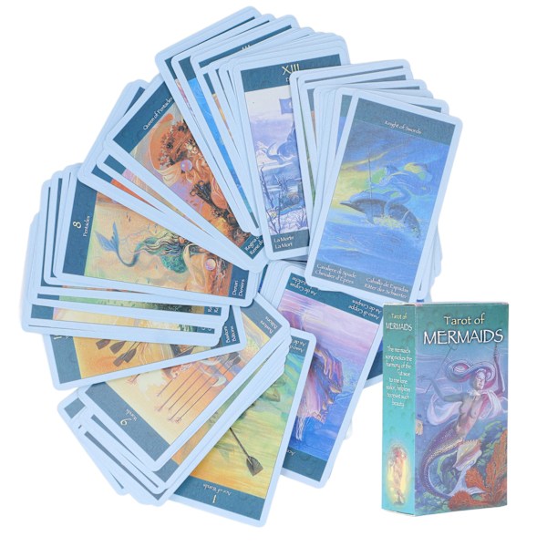 78 kpl Tarot-kortit Kuparilevypaperi Mermaids Divination Card Kotijuhliin Lautapeli