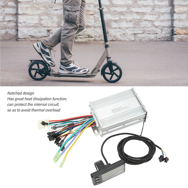 36V 48V 60V 500W Elektrisk motorstyring med vanntett displaypanel hastighetskontrollsett for elektrisk sykkel scooter