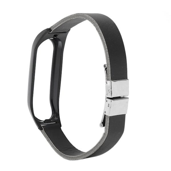 Smartwatch-reim i skinn med erstatningsrem i skinn og legeringsskal med skrutrekker for Tomtom Touch-klokke, svart rem, svart skall