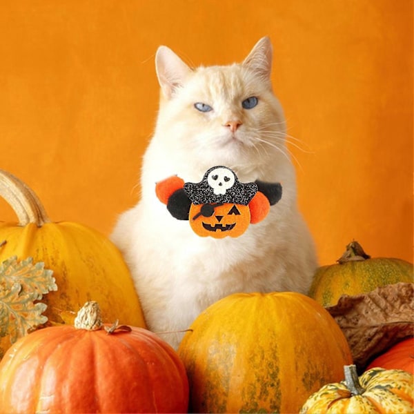 Halloween Lemmikkieläimen Panta Söpö Kurpitsa Lepakko Pääkallo Design Turkispallo Koiran Panta Joustava Pennun Kaulakoru Lemmikin Cosplay Asuste -CHN L Violetti