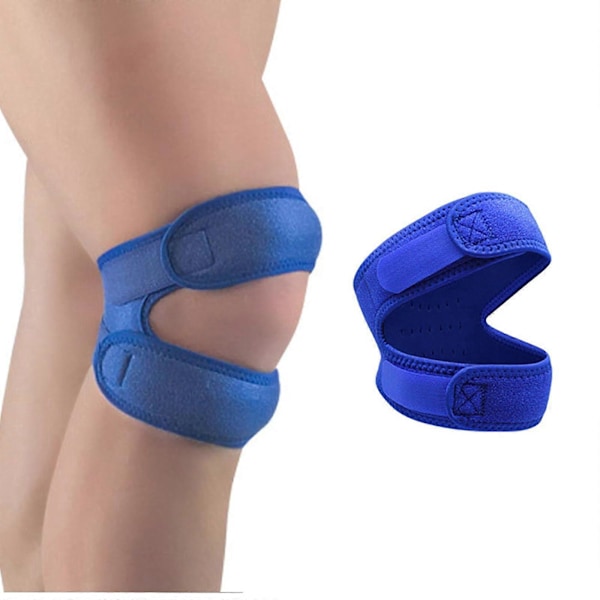 Knäsmärtlindring & Patellastabiliserande Stöd, Justerbart Patellastöd för Knä, Knäskydd för Meniskskada -GSL FF GY ZD W Blå
