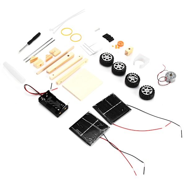 DIY-aurinkovoima tiedeauto, sähkömoottorin kokoonpano tiedekokeilu, aurinkovoima-autopaketti