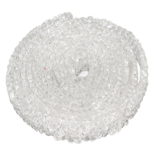 Rhinestone Strip 5yd Long 0.4in Bred Transparent Vit Säkert hållbart Kristallband för bröllopsfest födelsedag