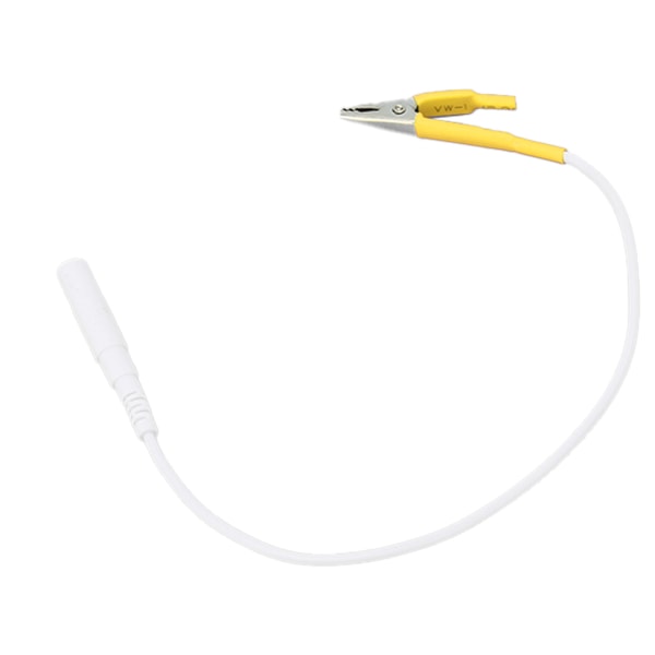 Alligator Clip Clamp Test Kabler Kabel Elektrode tilbehør til elektronisk akupunktur Gul