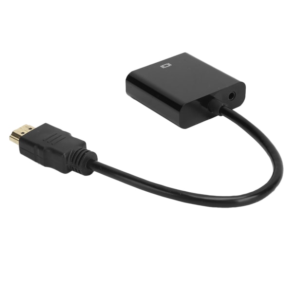 HD Multimedia Grensesnitt til VGA Adapter Konverter Kabel for PC Laptop Monitor Projektor Svart