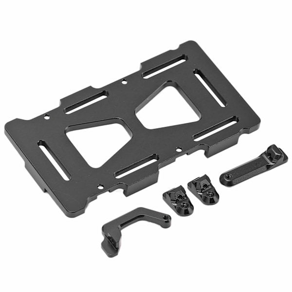 RC-batterifäste i aluminiumlegering, RC-batterifästeplatta för Axial SCX24 AXI90081 AXI00001 AXI00002 1/24 RC-bil, svart