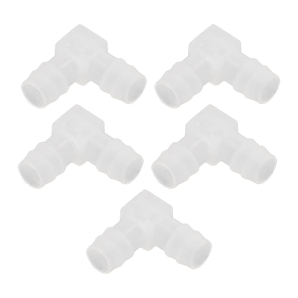 10 stk. plastikslangeforbindelse 90° albuebøjning PP ikke-giftig lugtfri L-rørforbindelse til akvarielaboratorium 14 mm / 0,55 tommer