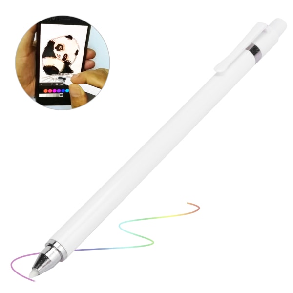 Stylus Pen DoubleHead Tablet Mobiltelefon Skærm Berøring Ikke-genopladelig Universal Type (Hvid)