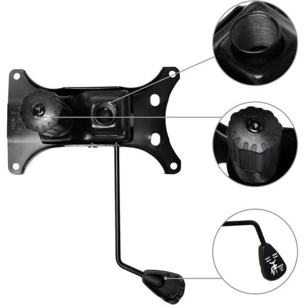 Erstatningsvippemekanisme for kraftig 136 kg kontorstol, vippekontrollmekanisme med 15,2 x 26,9 cm monteringshull, kontorstolbase