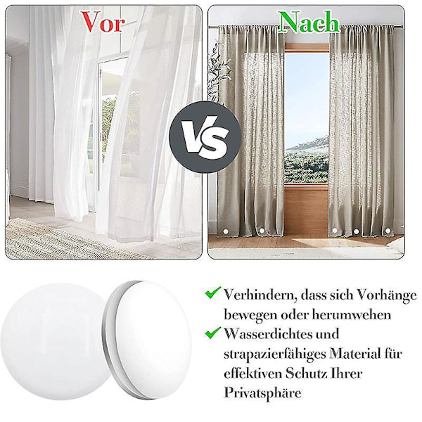 Magnetiska Gardinvikter Draperivikter Magnetiska Fönstergardin Hängen Dukmagnet för Gardinfoder för att Stoppa Blåsning
