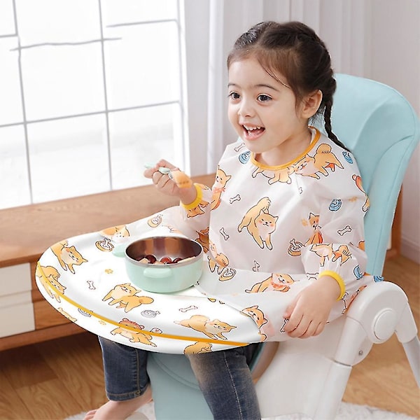 Antisøle vanntett ermet bib sett for baby avvenning og barnestol Gila Unicorn
