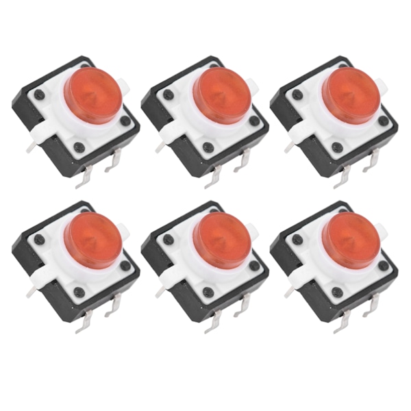 20 st 12x12x7,3 mm Taktil Tryckknappsbrytare LED Momentan Taktil Tryckknappsbrytare Röd