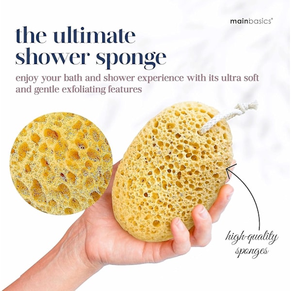 Badsvamp, Exfolierande Kroppssvamp Stor & Mjuk Duschsvamp, Skum Loofah - 2-pack
