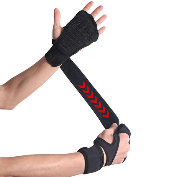 Vikter lyftning handskar polyester fiber kardborreband hög densitet halkfria träningshandskar för träning viktlyftning svart XL