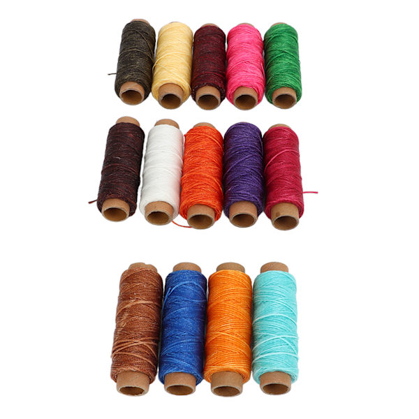 150D vahattu lanka 15 väriä 55yd kannettava vaha naru vahattu johto DIY nahkatöihin nahkaompelu