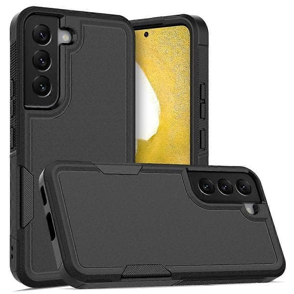 Defender Case Compatible with Samsung Galaxy S22 5G - Heavy Duty, Dustproof, Shockproof, Non-Slip Rugged Case Black