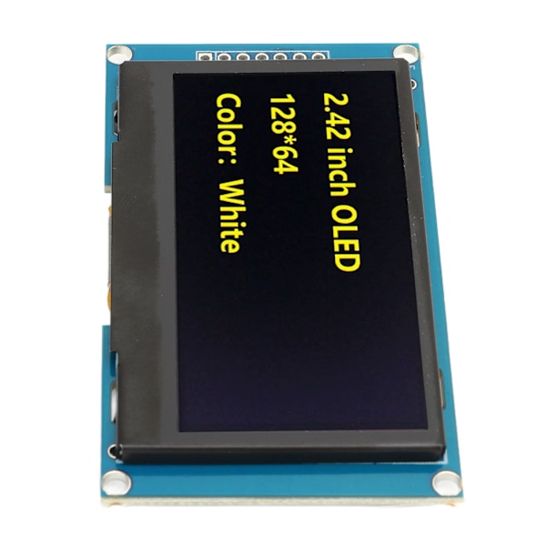 Displaymodul 2,42 tommer organisk lysemitterende diode SPI seriell port SSD1309 drivkrets for DIY MRA091B gul