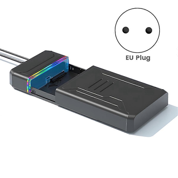 Hårddiskkabinett SATA till Typ C Hårddiskbox Med LED EU-kontakt