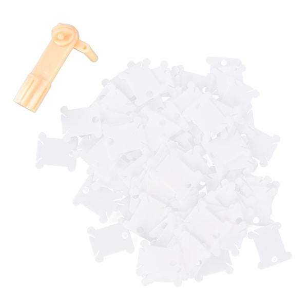 Plastik tandtrådsspole, nem at vikle, holdbar, stærk, langvarig brug, broderitråd organizer