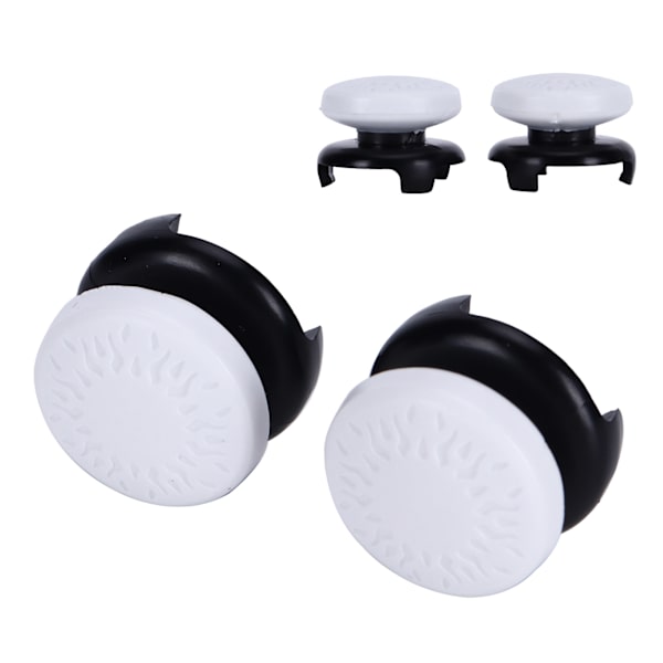 2 stk. Thumbstick blødt silikonecover greb stick joystick controller gamepad nøglehætte til PS5 hvid