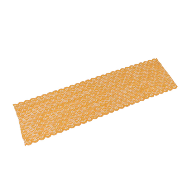 Blonder stof 10 meter 24 cm bred smuk orange blød behagelig stræk blonder trim til DIY håndværk tøj
