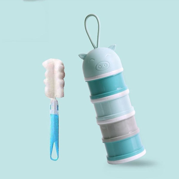 Bärbar stapelbar babyformuldispenser - 4 fack
