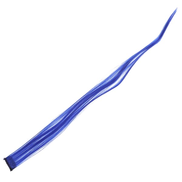 Farvede Hår Extensions Highlight Syntetisk Hårstykke Clipin Hår Extensions til Piger (Mørkeblå)