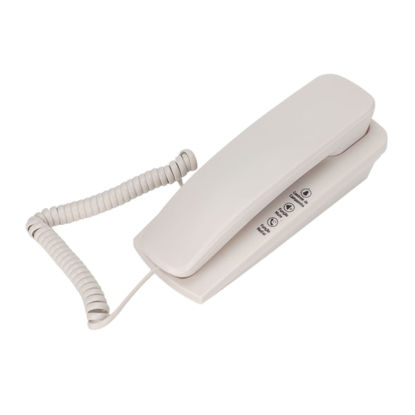 KXT1042 Väggtelefon Trådbunden fast telefon med Mute Redial-funktion Distributionsgränssnitt Oval knappdesign (Vit)